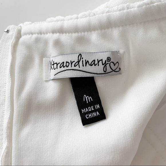 Xtraordinary halter neck scalloped lace bodice fit-and-flare dress size medium - Picture 10 of 13